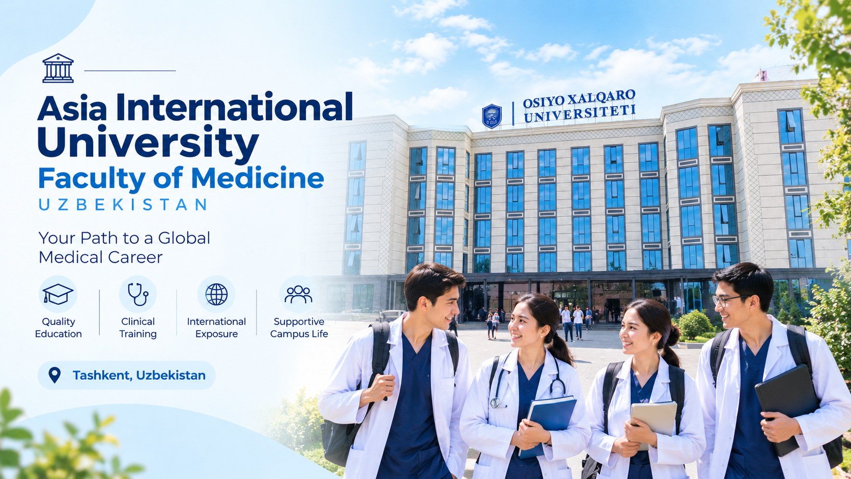 Asia International University Faculty of Medicine, Uzbekistan - Study MBBS with Pulse Education
